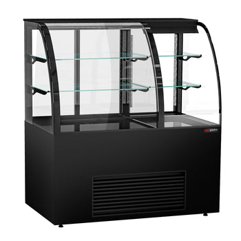 Witryna chłodnicza i sprzedażowa – samoobsługowa – 1400 mm – podwójne szyby – z 2 półkami - Prime Gastro