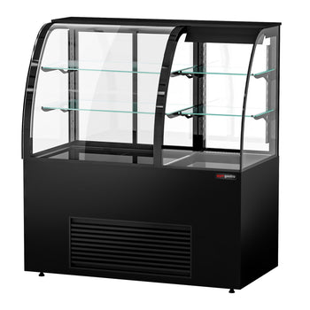 Witryna chłodnicza i sprzedażowa – samoobsługowa – 1400 mm – podwójne szyby – z 2 półkami - Prime Gastro