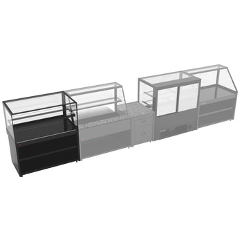 Witryna na ciasto TORONTO - 1500 mm - czarny front - oświetlenie LED - 3 półki - Prime Gastro