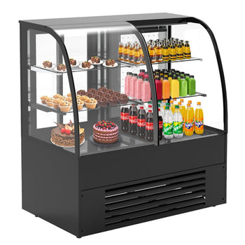 Witryny ekspozycyjne na ciasta - samoobsługowa - 1400 mm - z oświetleniem LED & 2 półkami - Prime Gastro