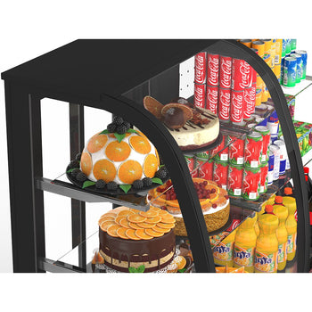 Witryny ekspozycyjne na ciasta - samoobsługowa - 1400 mm - z oświetleniem LED & 2 półkami - Prime Gastro