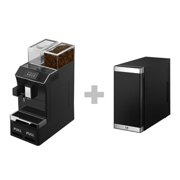 W pełni automatyczny ekspres do kawy - 1,3 kW - 5-calowy ekran dotykowy - włącznie z chłodziarką do mleka - Prime Gastro