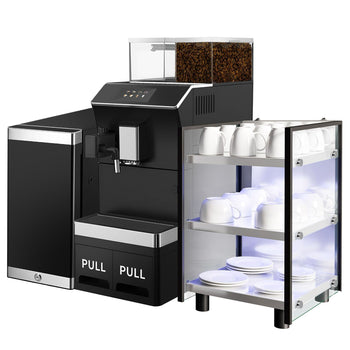 W pełni automatyczny ekspres do kawy - 1,3 kW - 5-calowy ekran dotykowy - włącznie z podgrzewaczem do filiżanek - Prime Gastro