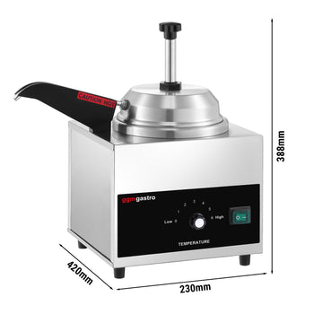 Dozownik sosu - z podgrzewaną wylewką - do sera nacho & czekolady - Prime Gastro