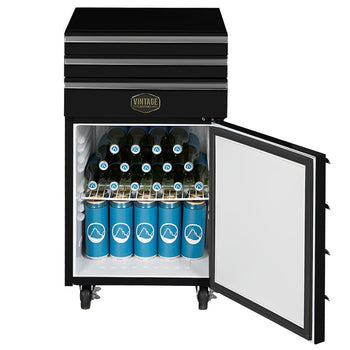 GASTRO-COOL | Chłodziarka "Wózek warsztatowy" - 50 litrów - 1 drzwi - Czarny - Prime Gastro