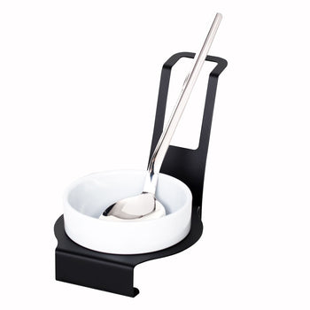 (3 szt.) podstawka pod łyżkę - okrągła - czarna - Prime Gastro