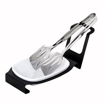 (3 sztuki) podstawka pod łyżkę - owalna - czarna - Prime Gastro