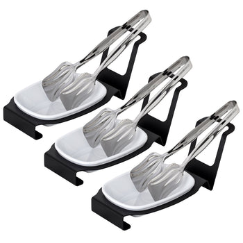 (3 sztuki) podstawka pod łyżkę - owalna - czarna - Prime Gastro