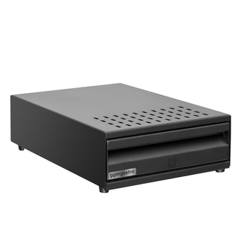 Szuflada na fusy z kawy - pojedyncza - 255 x 380 x 105 mm - z uderzakiem - czarna - Prime Gastro