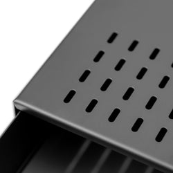 Szuflada na fusy z kawy - pojedyncza - 255 x 380 x 105 mm - z uderzakiem - czarna