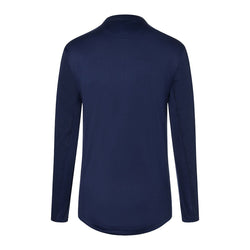 (6 sztuk) KARLOWSKY | Męska koszulka gastronomiczna robocza z długim rękawem Performance - Granatowa - Rozmiar: 5XL