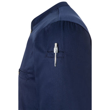 (6 sztuk) KARLOWSKY | Męska koszulka gastronomiczna robocza z długim rękawem Performance - Granatowa - Rozmiar: 5XL - Prime Gastro