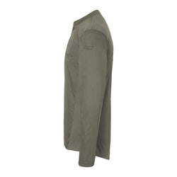 (6 sztuk) KARLOWSKY | Męska koszulka gastronomiczna robocza z długim rękawem Performance - Szałwiowa - Rozmiar: L