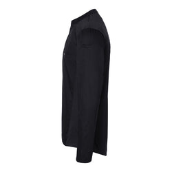 (6 sztuk) KARLOWSKY | Męska koszulka gastronomiczna robocza z długim rękawem Performance - Czarna - Rozmiar: M