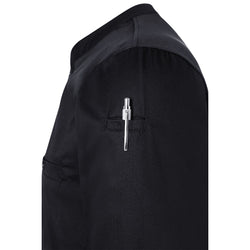 (6 sztuk) KARLOWSKY | Męska koszulka gastronomiczna robocza z długim rękawem Performance - Czarna - Rozmiar: XL