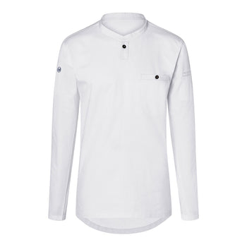 (6 sztuk) KARLOWSKY | Męska koszulka gastronomiczna robocza z długim rękawem Performance - Biała - Rozmiar: 4XL - Prime Gastro