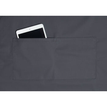 KARLOWSKY | Fartuch na szelkach z kieszenią Basic - Antracyt - Prime Gastro