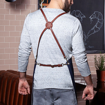 KARLOWSKY | Fartuch na szelkach dżinsowy X-Style - dżinsowy niebieski - Prime Gastro