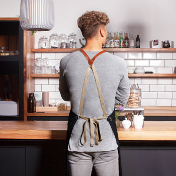 KARLOWSKY | Fartuch na szelkach Green-Generation - Czarny - Prime Gastro