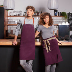 (6 szt.) KARLOWSKY | Fartuch na szelkach Green - Generation - oberżyna