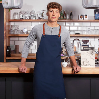 KARLOWSKY | Fartuch na szelkach Green Generation - Stalowoniebieski - Prime Gastro