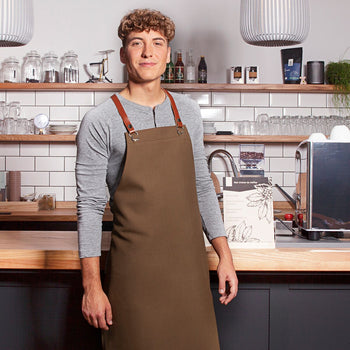 KARLOWSKY | Fartuch na szelkach Green Generation - cynamonowy - Prime Gastro