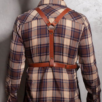 KARLOWSKY | Skórzany fartuch na szelkach X-Style - Czarny - Prime Gastro