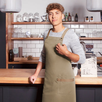 KARLOWSKY | fartuch na szelkach urban look - Szary żwirowy - Prime Gastro