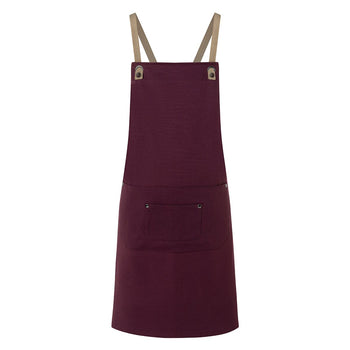 (6 szt) KARLOWSKY | Fartuch na szelkach Urban-Nature - kolor Oberżyna - Prime Gastro