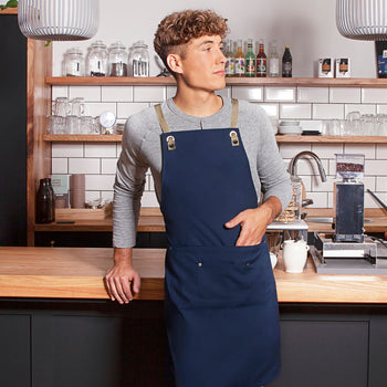 KARLOWSKY | Fartuch na szelkach Urban-Nature - Stalowoniebieski - Prime Gastro