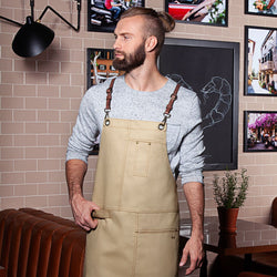 KARLOWSKY | Fartuch na szelkach Urban X - Style - Beżowy