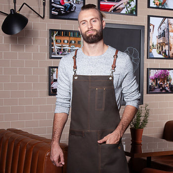 KARLOWSKY | Fartuch na szelkach Urban X-Style - czekoladowy - Prime Gastro