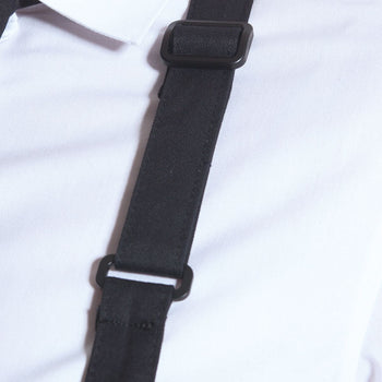 (6 sztuk) KARLOWSKY | Wodoodporny fartuch na szelkach - Czarny - Prime Gastro