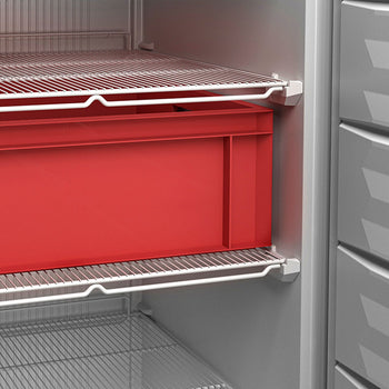 LIEBHERR | Zamrażarka ze stali nierdzewnej PERFECTION - 239 litrów - wnętrze z tworzywa sztucznego & 10 koszy do przechowywania - z 1 drzwiami - Prime Gastro