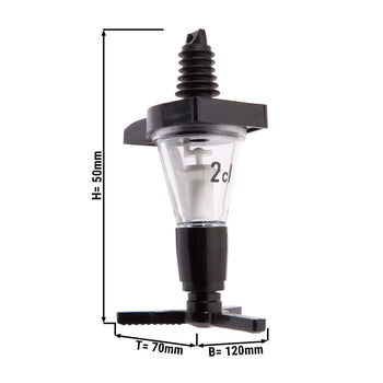 Niekapiąca miarka - 20 ml - czarna - Prime Gastro