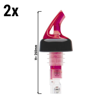 (2 szt.) Wylewka miarki - 35 ml - czerwona - Prime Gastro