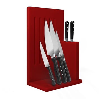 Stojak do przechowywania noży - czerwony - Prime Gastro