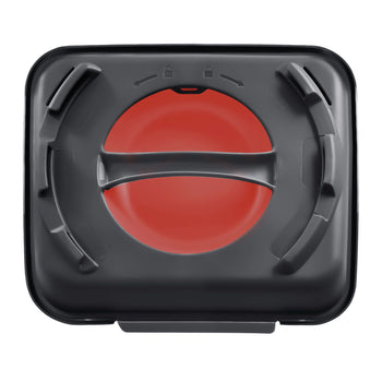 (20 sztuk) pojemnik na menu - 600 ml - podzielone - antracytowo-szare/czerwone - Prime Gastro