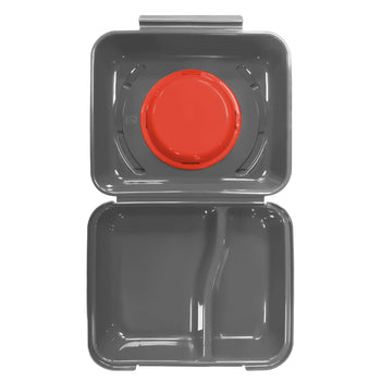 (20 sztuk) pojemnik na menu - 600 ml - podzielone - antracytowo-szare/czerwone - Prime Gastro