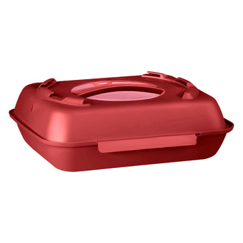 (20 sztuk) Pojemnik Menu - 600 ml - podzielone - malinowa czerwień/stary róż - Prime Gastro