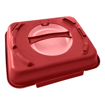 (20 sztuk) Pojemnik Menu - 600 ml - podzielone - malinowa czerwień/stary róż - Prime Gastro