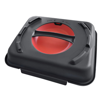 (20 sztuk) Pojemnik na menu - 600 ml - niepodzielone - antracytowo-szare/czerwone - Prime Gastro