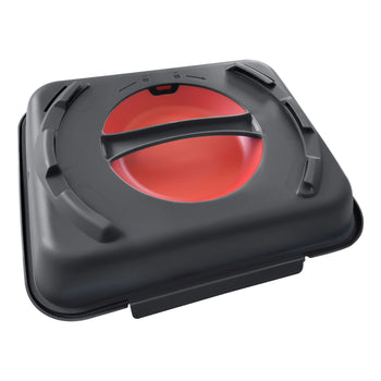 (20 sztuk) Pojemnik na menu - 600 ml - niepodzielone - antracytowo-szare/czerwone - Prime Gastro