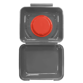 (20 sztuk) Pojemnik na menu - 600 ml - niepodzielone - antracytowo-szare/czerwone - Prime Gastro