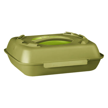 (20 sztuk) Pojemnik na menu - 600 ml - niepodzielone - oliwkowy/jasnozielony - Prime Gastro