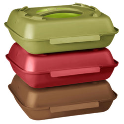 (20 sztuk) Pojemnik Menu - 600 ml - niepodzielone - malinowa czerwień/stary róż