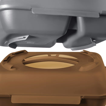 (20 sztuk) Pojemnik na menu - 600 ml - niepodzielone - antracytowo-szare/czerwone - Prime Gastro