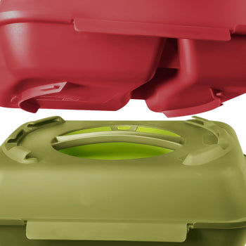 (20 sztuk) Pojemnik Menu - 600 ml - podzielone - malinowa czerwień/stary róż - Prime Gastro