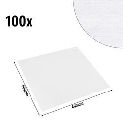 (100 sztuk) Damasceński obrus Tessin Atlas – 80 x 80 cm – biały