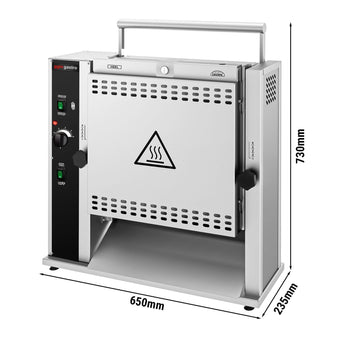 Toster pionowy - Manualny - dla bułek do hamburgerów & hot dogów - Prime Gastro